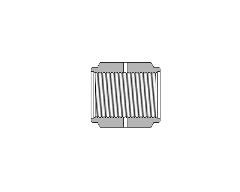 316 SS Metal Gasket Face Seal Fittings, 1/2" FR Coupling