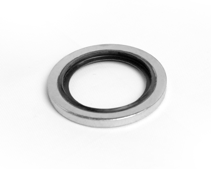RS Gasket, For 1/4in. Male ISO Parallel (BSPP), FKM inner ring bonded to Stainless Steel outer ring