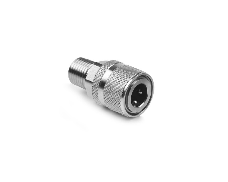 Quick-connect Body, 316SS,O-ring: FKM, QF4 Series, Connection: 1/4in. Tube OD, 2-Ferrule