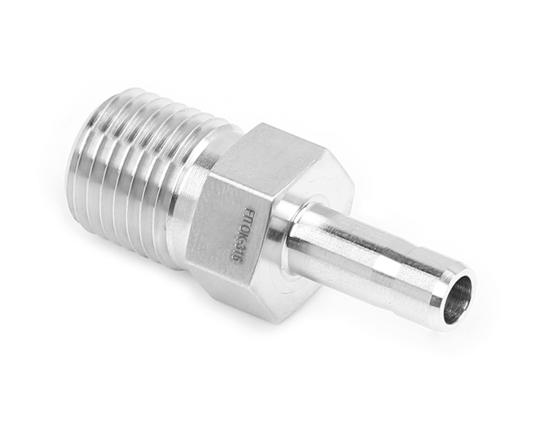 Male Adapter, 316SS, 10mm OD Tube Stub End  x  3/8in. (M)NPT