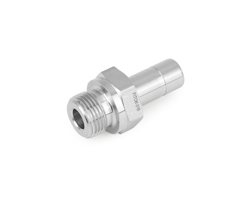 Male Adapter, 316SS, 8mm Tube O.D., 1/4in BSPP. (RP Port)