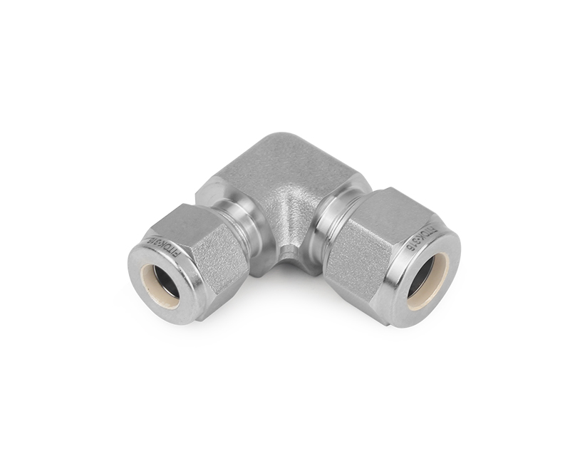 Union Elbow, 316SS, 1/2in. x 1/4in. Tube OD, 2-Ferrule, 90Deg. 