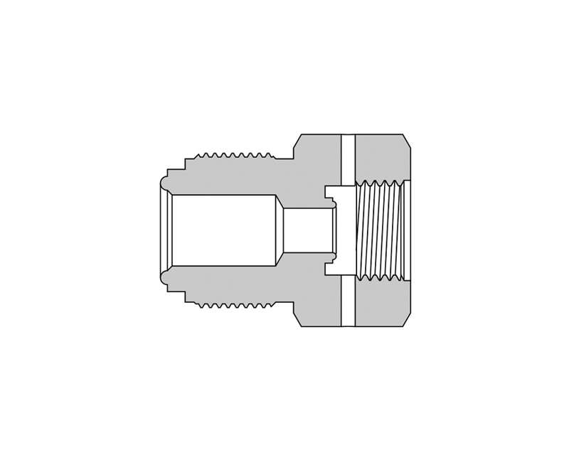 316 SS Metal Gasket Face Seal Fittings, Reducing Bushing,1/4" FR Body x 1/8" Female FR