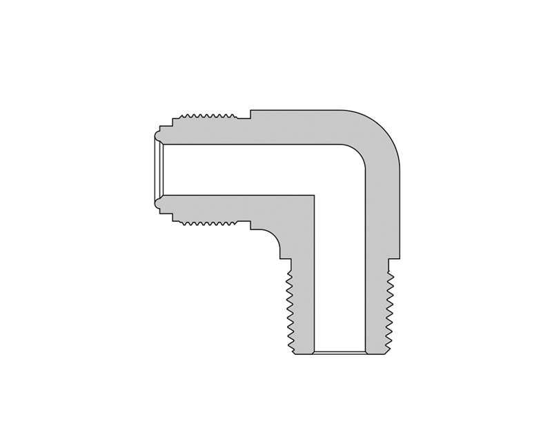 316 SS Metal Gasket Face Seal Fittings, Male Elbow,1/2&quot; FR Body x 1/2 Male  NPT