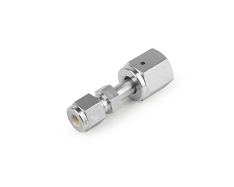 316 SS Metal Gasket Face Seal Fittings, FR Welded Gland to Tube Fitting, 1/4&quot; FR Welded Gland  x 3/8&quot; Tube Fitting
