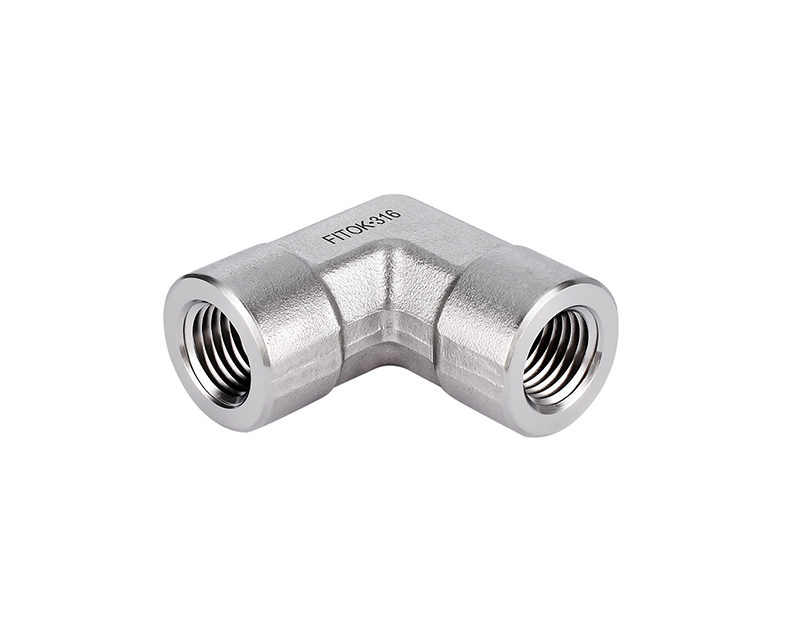 316 SS Pipe Fitting, Female Elbow, 3/8 " Female BSPT(RT) × 3/8" Female  BSPT(RT)