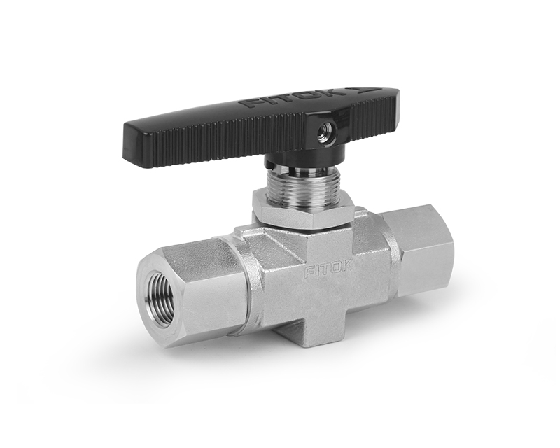 Ball Valve, Body: 316SS, MWP: 1,500psig, Seat: PTFE, Conn.: 3/8in. x 3/8in. (F)NPT, Orifice:10.3mm, Cv:6.42, Black Nylon Handle