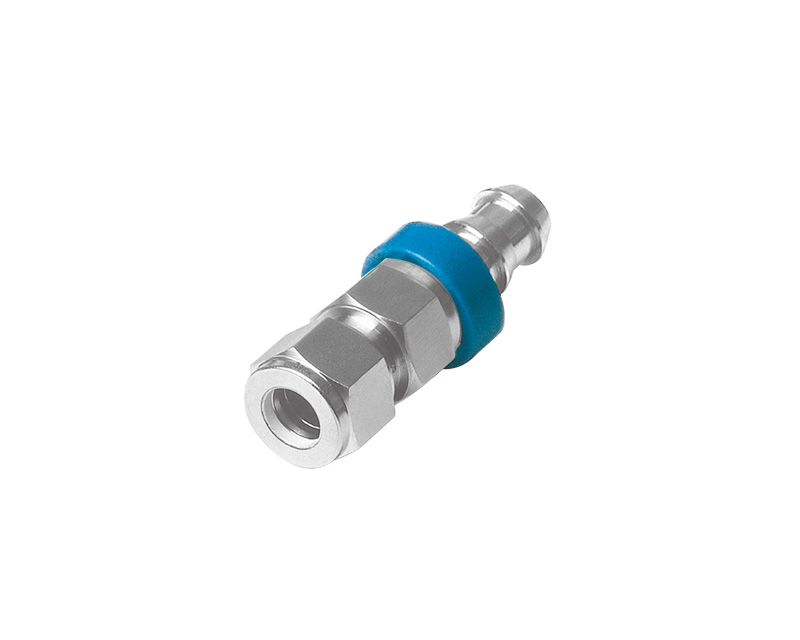 MP Series Multipurpose Push-on Hose End Connections,316SS, 1/4&quot; hose size,1/4&quot; Tube Fitting