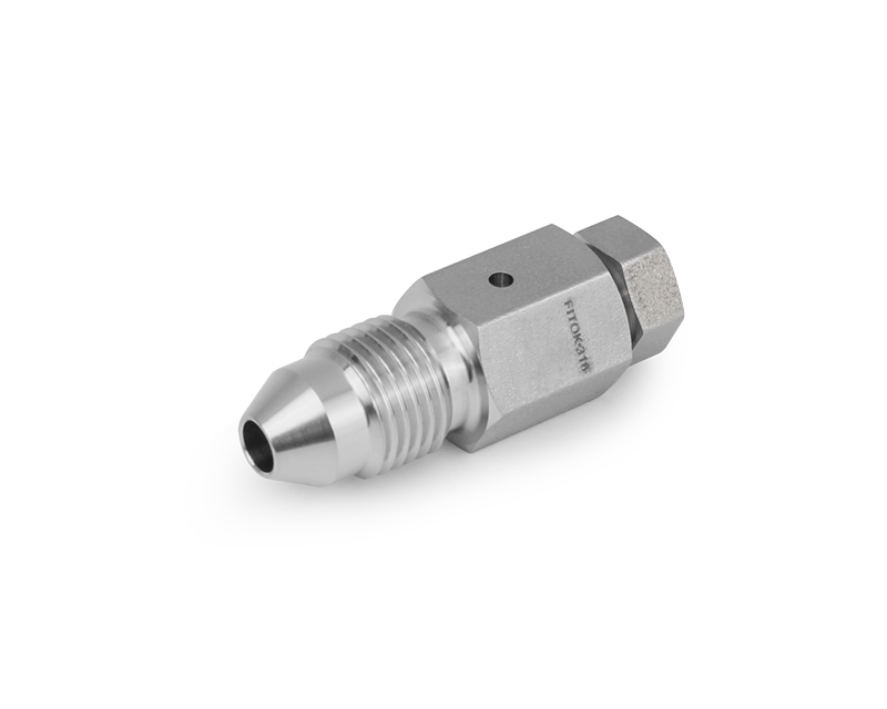 316 SS, FITOK AMH Series Adapter Fitting, Female to Male, 1/4&quot; Female 20M Series Medium Pressure × 3/8&quot; Male 20M Series Medium Pressure, Coned and Threaded Connection