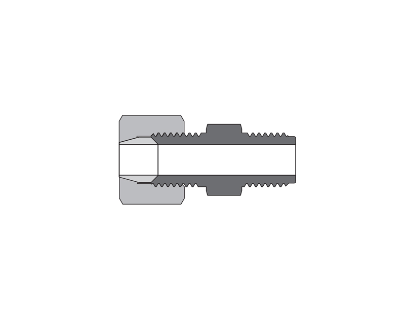 316 SS, FITOK 20M Series Medium Pressure Fitting, Coned and Threaded Connection, Anti-vibration Gland Assemblies(1 gland nut & 1 slotted collet & 1 collet body), 9/16" O.D.