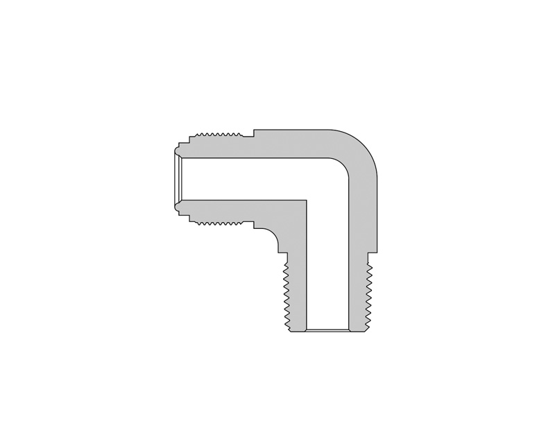 316L SS, FITOK FR Series Metal Gasket Face Seal Fitting, FR Body Union Elbow, 1/4&quot; FR