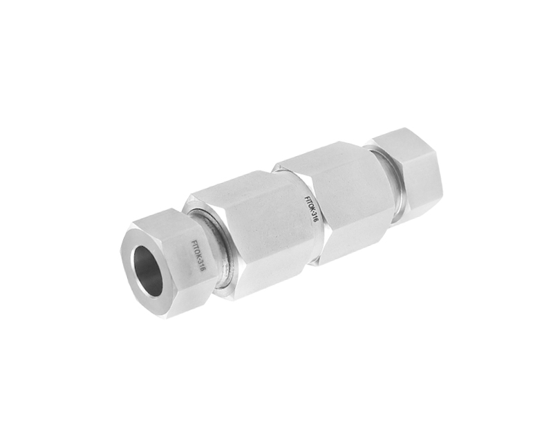 316 SS, FITOK FITOK 20D Series Medium Pressure Tube Fitting, Reducing Union, 3/8&quot; O.D. × 1/4&quot; O.D.
