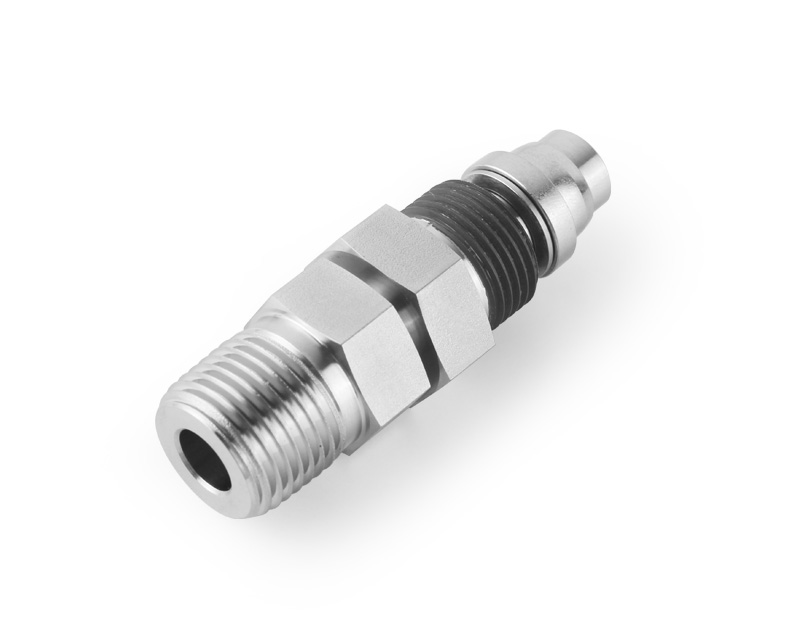 316 SS, FITOK 20D Series Medium Pressure Tube Fitting, Adapter, 3/8&quot; O.D. × 1/2 Male NPT