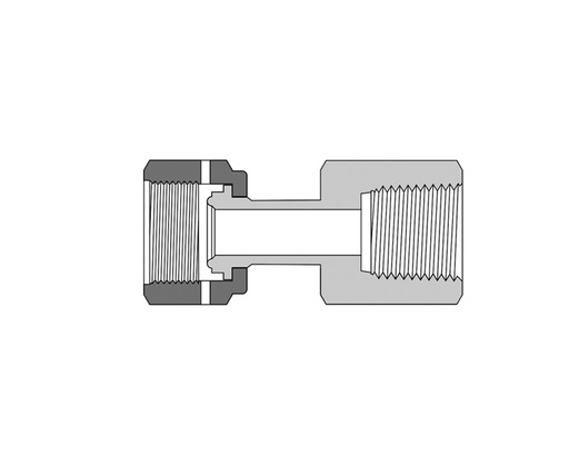 [SS-WG-FR4-FNS4] 316 SS Metal Gasket Face Seal Fittings, FR Welded Gland to Female NPT, 1/4" FR Welded Gland  x 1/4 Male NPT 