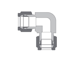 [B-LU-ML10] Union Elbow, Brass, 10mm x 10mm  Tube OD, 2-Ferrule, 90Deg. 