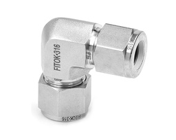 [SS-LU-ML12] Union Elbow, 316SS, 12mm x 12mm Tube OD, 2-Ferrule, 90Deg.