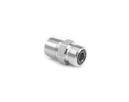 [SS-CM-FO8-NS8] 316 SS O-Ring Face Seal Fitting, Male Connector, 1/2&quot; FO Body x 1/2&quot; Male NPT 