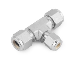 [SS-TTT-FL6-FL6-FL4] Union Tee, 316SS, 3/8in. x 3/8in. x 1/4in.  Tube OD, 2-Ferrule