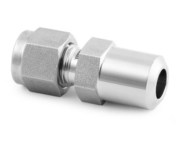 [SS-CW-ML6-PB4] Weld Connector, 316SS, 6mm Tube OD, 2-Ferrule, x 1/4in. Pipe  Butt Weld 