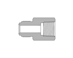 [SS-CF-FR4-NS4] 316 SS Metal Gasket Face Seal Fittings, Female Connector, 1/4&quot; FR Body x 1/4 Female NPT