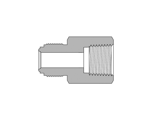 [SS-CF-FR4-NS4] 316 SS Metal Gasket Face Seal Fittings, Female Connector, 1/4" FR Body x 1/4 Female NPT