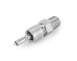 [SS-QC6-NS4-S] Quick-connect Stem, 316SS, Stem,QC6 Series,  Connection: 1/4in. NPT, (SESO) Stem without valve, remains open when uncoupled