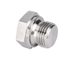 [SS-PP-RS12] 316 SS Pipe Fitting, 3/4&quot; Male ISO Parallel Thread Plug, Hex Head Type