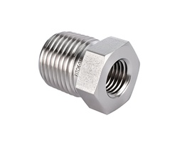 [SS-PRB-RT6-RT4] 316 SS Pipe Fitting, Reducing Bushing,3/8in. (M)BSPT x 1/4in. (F)BSPT