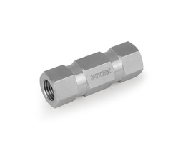 [COSS-FNS4] Check Valve, Body: 316SS, MWP: 3,000psig, Sealing: FKM, Conn.: 1/4in. x 1/4in. (F)NPT, Cracking Pressure: 3psig, Cv:0.35, 1-Piece Body