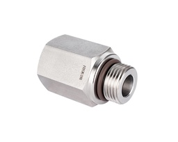 [SS-PA-NS4-ST7] 316 SS Pipe Fitting, Adaper 1/4&quot; Female NPT × 7/16-20 Male SAE/MS