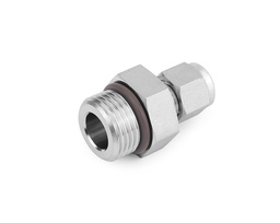 [SS-CM-FL1-ST5] Male Connector, 316SS, 1/16in. Tube OD, 2-Ferrule x 5/16-20 Male SAE/MS Straight Thread