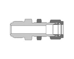 [SS-UB-FR8-FL8] 316 SS Metal Gasket Face Seal Fittings, Tube Fitting Bulkhead Connector, 1/2&quot; FR Body x 1/2&quot; Tube Fitting