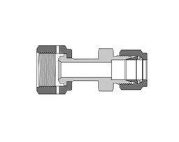 [SS-WG-FR4] 316 SS Metal Gasket Face Seal Fittings, 1/4&quot; FR Welded Gland Union