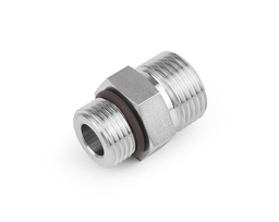 [SS-CM-FO4-ST9] 316 SS O-Ring Face Seal Fitting, Male Connector, 1/4&quot; FO Body x 9/16-18 SAE/MS Thread