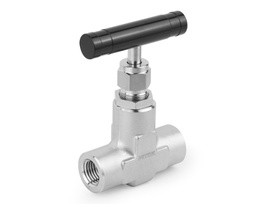 [NFSS-FNS12-9] Needle Valve, Body: 316SS/A182, MWP: 6,000psig, Packing: PTFE, Conn.: 3/4in. x 3/4in. (F)NPT, Orifice:10mm Cv:2.18, Black Al T-bar Handle