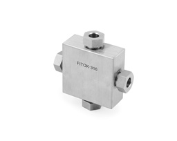 [SS-MX-MF12] 316 SS, FITOK 20M Series Medium Pressure Fitting, Coned and Threaded Connection, Union Cross, 3/4&quot; O.D.