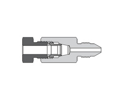 [SS-FMA-DFF4-MM4] 316 SS, FITOK AMH Series Adapter Fitting, Female to Male, 1/4&quot; Female 20D Series Medium Pressure Tube Fitting × 1/4&quot; Male 20M Series Medium Pressure Coned and Threaded Connection